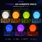 Luminária Lua LED Galaxy Decorativa para Quarto
