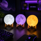 Luminária Lua LED Galaxy Decorativa para Quarto