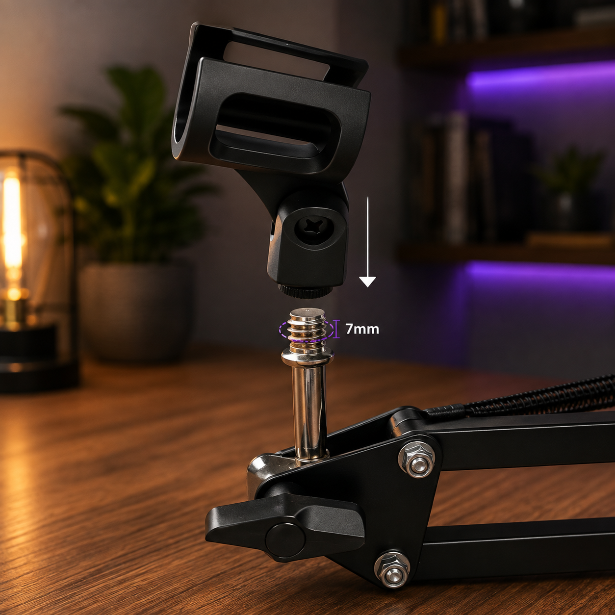 Suporte Articulado Profissional para Microfone Gamer e Podcast