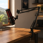 Suporte Articulado Profissional para Microfone Gamer e Podcast