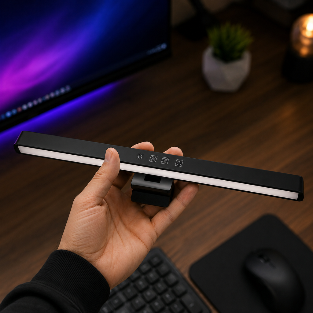Luminária LED para Monitor de PC com Controle de Brilho