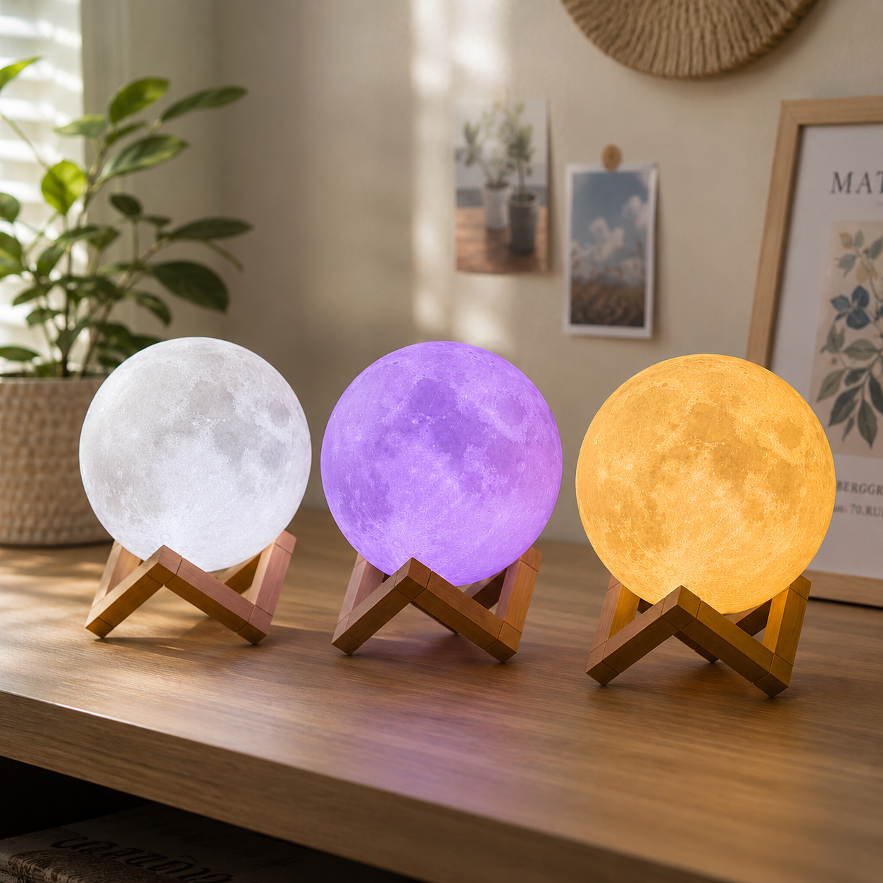 Luminária Lua LED Galaxy Decorativa para Quarto