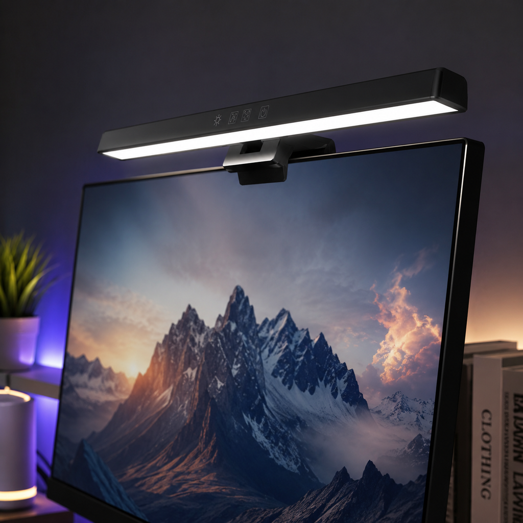 Luminária LED para Monitor de PC com Controle de Brilho