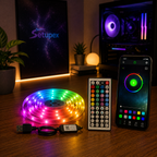 Fita LED RGB APP Control para Quarto Gamer