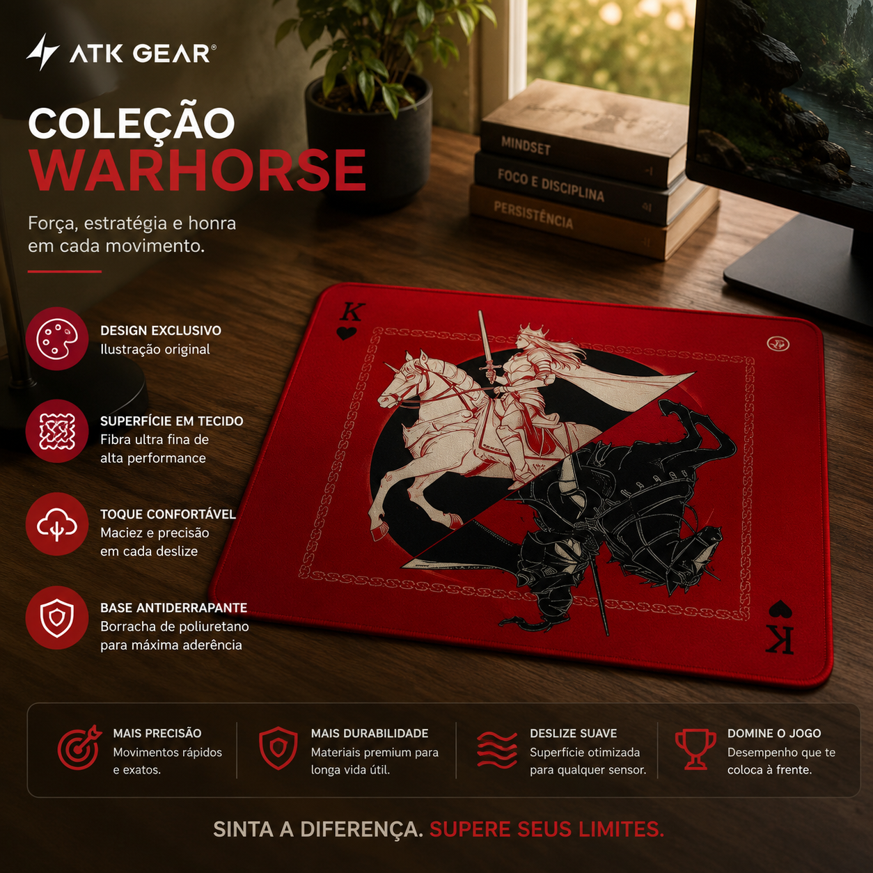 Mouse Pad ATK Warhorse com Ilustração Exclusiva