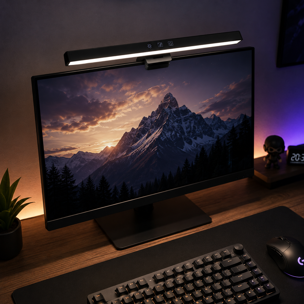 Luminária LED para Monitor de PC com Controle de Brilho